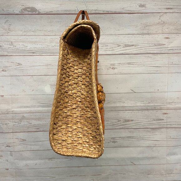 Vintage Straw Embroidered Bag - Picture 7 of 10